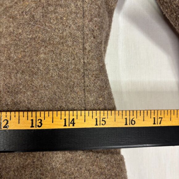 Vtg Michelle Wool Blend Rabbit Fur Trim Double Breasted Peacoat Retro Glam Sz S - Picture 13 of 14